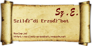 Sziládi Erzsébet névjegykártya