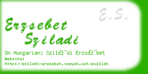 erzsebet sziladi business card